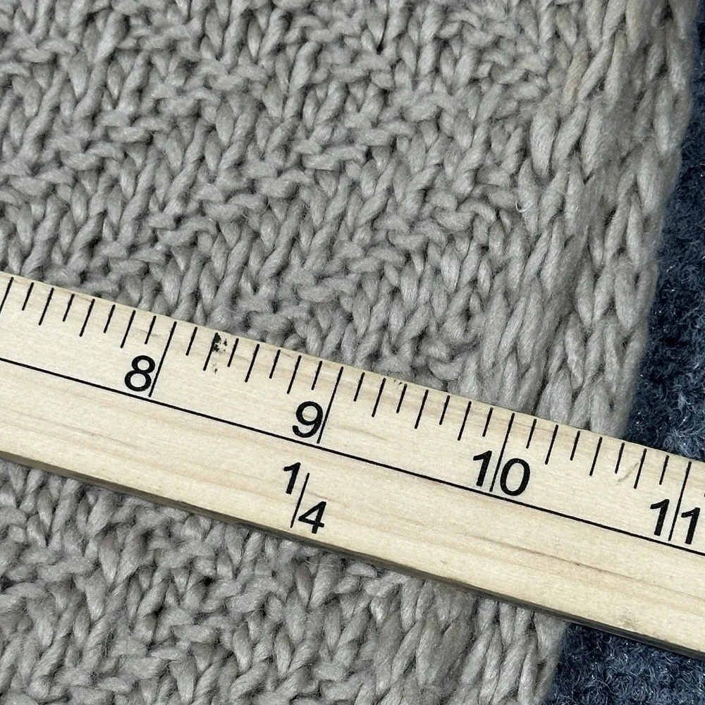 Bebe Tan Beige Cable Knit Scarf and Pom Beanie Hat Set OSFM Fringe‎ Logo